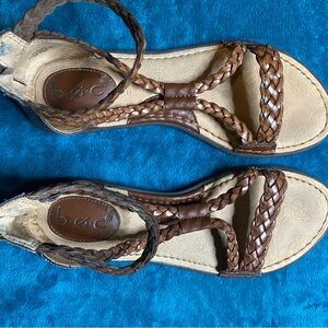 Born Grecian inspired brown leather sandal